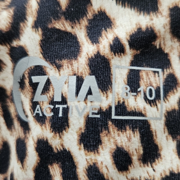 Zyia Women's Leopard Brillant Scrunchy What High Rise Leggings Sz 8-10 Active - Picture 11 of 12